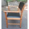 Danish Oak & Leather Carver